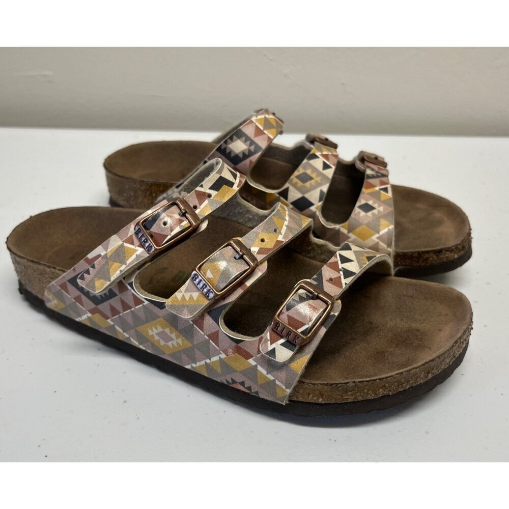 Birkenstock Florida Fresh Vegan 3 Strap EU 36 US W 5-5.5 Narrow Southwestern